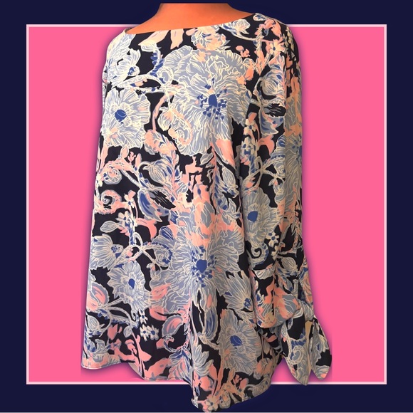 🌼NWT Lilly Pulitzer 3/4 Sleeve Blouse Top with Bow Detail Sz XL - Picture 10 of 14